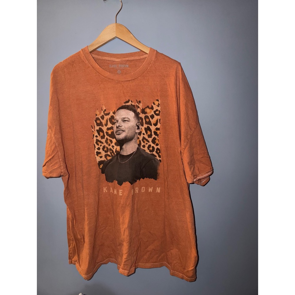 Kane Brown Graphic T Shirt Orange Cotton Blend Men's XL Concert‎ Tour Merch